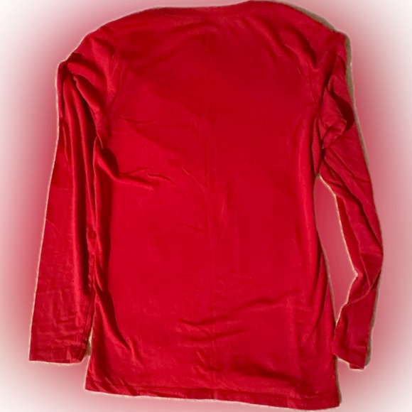 HOPE FIGHT CURE🎗️Breast Cancer Awareness LONG-SLEEVE V-NECK T-SHIRT Pink Sz Med - Picture 5 of 7